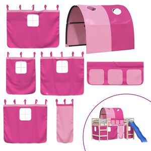 vidaXL Curtains for Loft Bed with Tunnel Pink Polyester