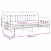 vidaXL Daybed Frame White 90 x 200 cm Powder-Coated Steel