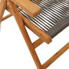 vidaXL Garden Chairs 2 pcs Grey Solid Wood Acacia and Polypropylene
