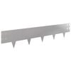vidaXL Lawn Edging 50 pcs 100 x 20 cm Steel Silver