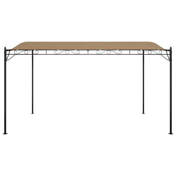 vidaXL Canopy Taupe 4x3 m 180 g/m&sup2; Fabric and Steel