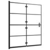 vidaXL Folding Shower Enclosure ESG 120x140 cm Black