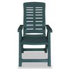 vidaXL Reclining Garden Chairs 6 pcs Plastic Green