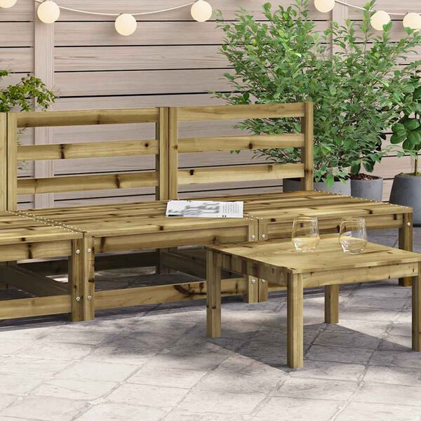 vidaXL Garden Sofas Armless 2 pcs 70x70x67 cm Impregnated Wood Pine