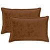 vidaXL Cushion Cover 2 pcs HOUTEN Light Brown 50 x 80 cm Flannel
