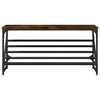 vidaXL Shoe Rack Smoked Oak 90x30x45 cm Engineered Wood