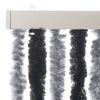 vidaXL Fly Curtain Grey and Black 100x200 cm Chenille
