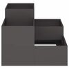 vidaXL Garden Planter Black 80 x 80 x 60 cm Steel