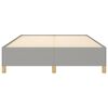 vidaXL Bed Frame without Mattress Light Grey 135x190 cm Double Double Fabric