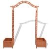 vidaXL Trellis Rose Arch with Planters 180x40x205 cm
