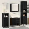 vidaXL Bathroom Furniture Set 3 pcs Black Oak Engineered Wood