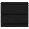 vidaXL Bedside Cabinet with Drawer 2 pcs Black Oak 50 x 40 x 43.5 cm