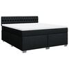 vidaXL Box Spring Bed with Mattress Black 180x200 cm Fabric