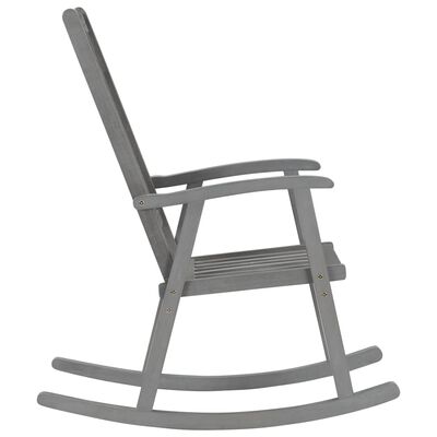 vidaXL Rocking Chair Grey Solid Acacia Wood