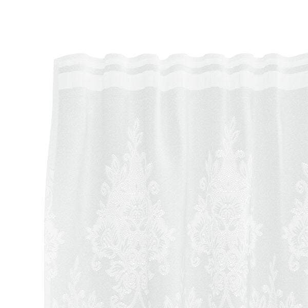vidaXL Lace Curtain with Curtains Floral White 200 x 300 cm Polyester