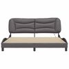 vidaXL Bed Frame with LED without Mattress "Hvar" Grey 180x200 cm