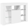 vidaXL Corner LED TV Cabinet Wall-mounted High gloss White 100x40x68cm
