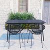 vidaXL 5 Piece Outdoor Dining Set PVC Rattan Black