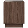 vidaXL Bedside Table with Infinity LED Brown Oak 40x40x50 cm