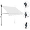 vidaXL Manual Retractable Awning with LED 150 cm Cream