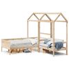 vidaXL Day Bed and Bench Set with Roof without Mattress 80x200 cm