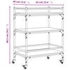 vidaXL Kitchen Trolley Brown Oak 65x40x86.5 cm Engineered Wood