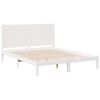 vidaXL Extra Long Bed Frame without Mattress White 140x210 cm Solid Wood
