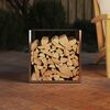 vidaXL Firewood Rack 40x40x40 cm Stainless Steel