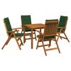 vidaXL 5-Piece Garden Dining Set Natural Solid Acacia Wood