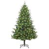 vidaXL Artificial Pre-lit Christmas Tree Green 180 cm PVC and PE