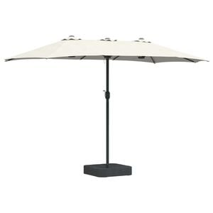vidaXL Garden Parasol Sand and Anthracite 385 x 209 x 244 cm Polyester