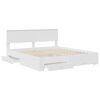 vidaXL Bed Frame with Headboard White 180 x 200 cm Engineered Wood