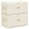 vidaXL Storage Boxes 2 pcs Fabric 43x34x23 cm Cream