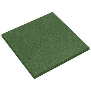 vidaXL Fall Protection Tiles 12 pcs Green 50 x 50 cm Rubber