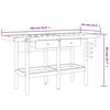 vidaXL Workbench with Drawers and Vices 162x62x83 cm Solid Wood Acacia