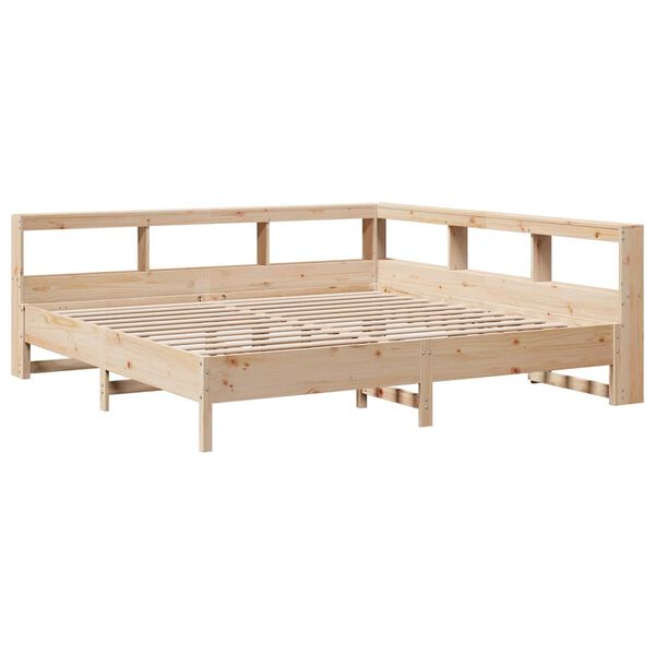 vidaXL Bookcase Bed without Mattress 180x200 cm Solid Wood Pine