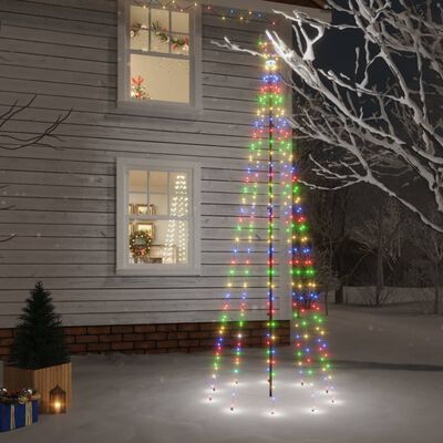 vidaXL Christmas Tree with Spike Colourful 310 LEDs 300 cm
