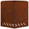vidaXL Smokeless Fire Pit Brown 58 x 58 x 51 cm Weathering Steel