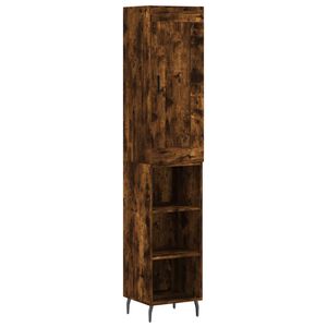 vidaXL Highboard Smoked Oak 34,5x34x180 cm Engineered Wood
