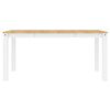 vidaXL Dining Table PANAMA White 160x80x75 cm Solid Wood Pine