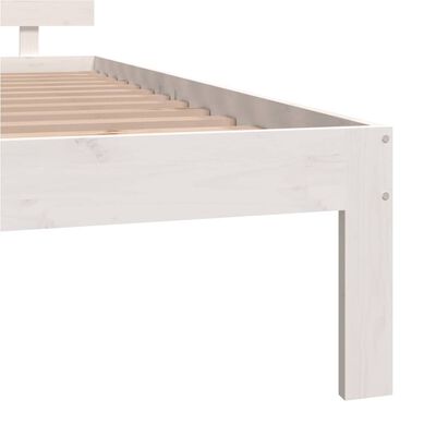 vidaXL Bed Frame White Solid Wood Pine 140x200 cm