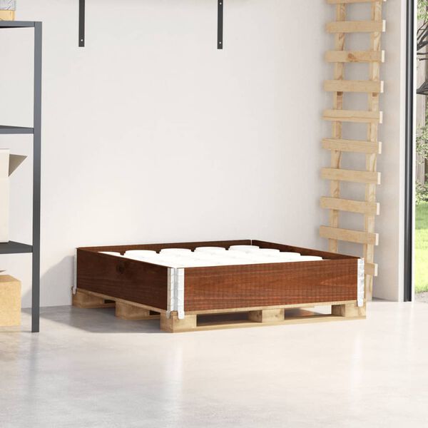 vidaXL Pallet Collar Brown 100x100 cm Solid Wood Pine