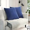 vidaXL Sofa Pillows 2 pcs Police Blue 80 x 80 cm Corduroy Fabric