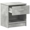 vidaXL Bedside Cabinets 2 pcs with Drawer Concrete Grey 39x28x41 cm