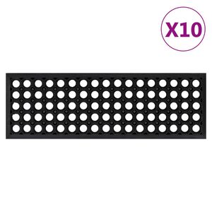 vidaXL Stair Treads 10 pcs 25x75 cm Rubber