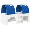 vidaXL Bed with Tunnel 4 pcs White and Blue Engineered Wood