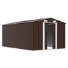 vidaXL Garden Shed 257x392x181 cm Metal Brown