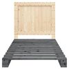 vidaXL Bed Frame without Mattress Grey 100x200 cm Solid Wood Pine