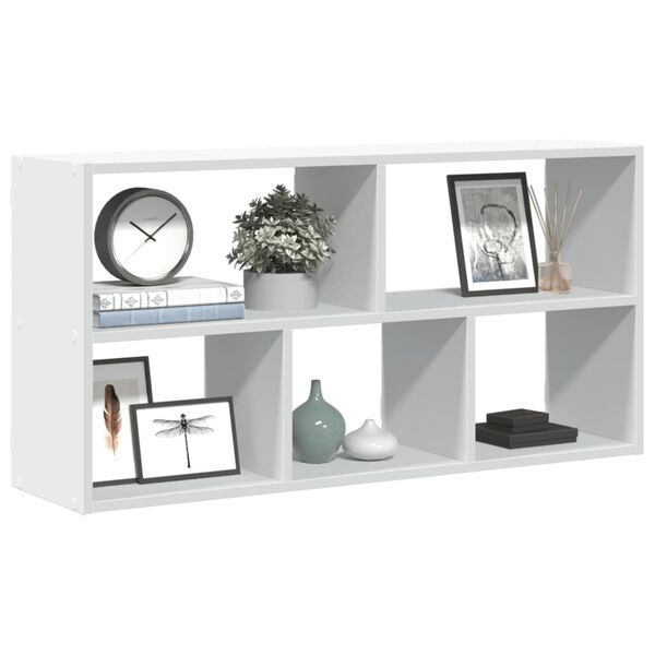 vidaXL Wall Shelf White 100x25x50 cm Engineered Wood