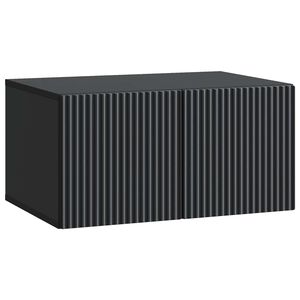 vidaXL Wall-Mounted TV Cabinet 59.5 x 41 x 30 cm Black Engineered Wood